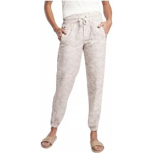 Athleta Cabo Tide Linen Jogger Neutral Camo Sz 18 NWT